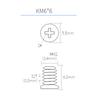 30-100PCS 6-32*6 Computer Screws Countersunk Head Hard Disk Screw Cross Flat Tail Coarse 3.5mm Thread Bolts