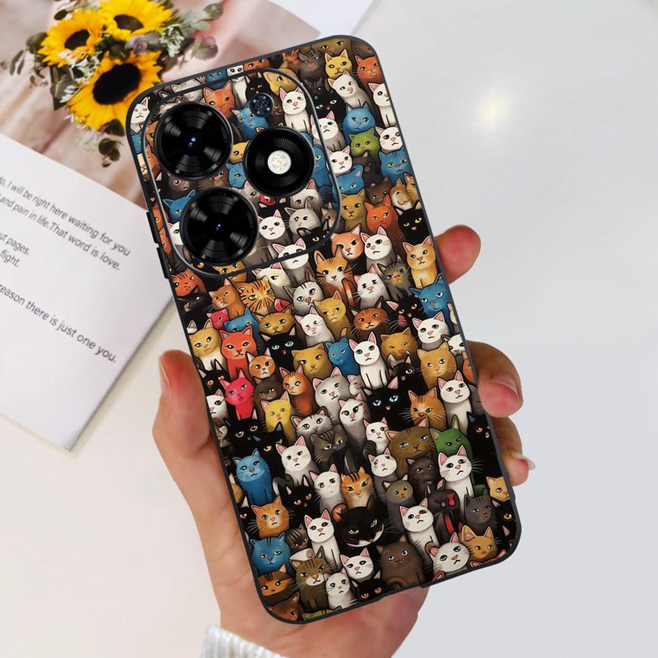 For Tecno Spark 20C Case Spark 20 Pro Cover Popular Flower Butterfly Clear Silicone Phone Cases For Tecno Spark 20 Spark20 Funda