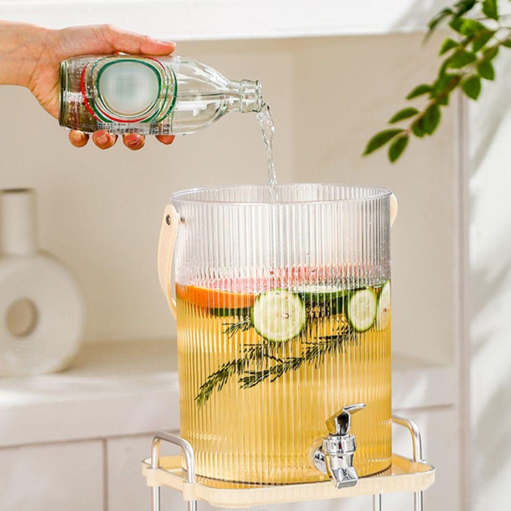 Striped Party Juice Jug Bear Grips Cold Water Kettle Lightly Luxurious Fruit Tea Bucket Summer