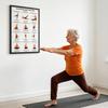 Affiche d'Exercices sur Chaise Yousheng Tableau d'Entraînement Assis Mouvements Doux de Yoga sur Chaise Guide d'Exercices à Faible Impact pour Seniors Débutants