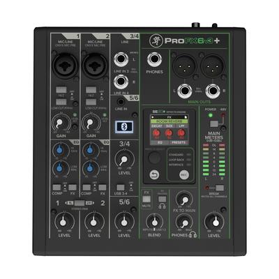 MACKIE 6-Kanal Analogmischer MIT ERWEITERTER USB-Aufnahme BLUETOOTH FX & ProFX6v3+