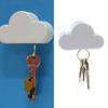 Creative Cloud Shaped Magnetic Self Adhesive Home Wall Key Holder Rack