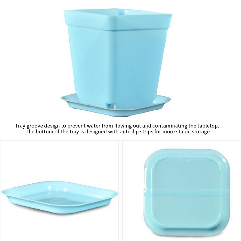 10p Square Nursery Flower Pot Mini Plastic Flower Seedling Pots for plants  Colorful Square Plant Pot Flower Tray for Home Garde