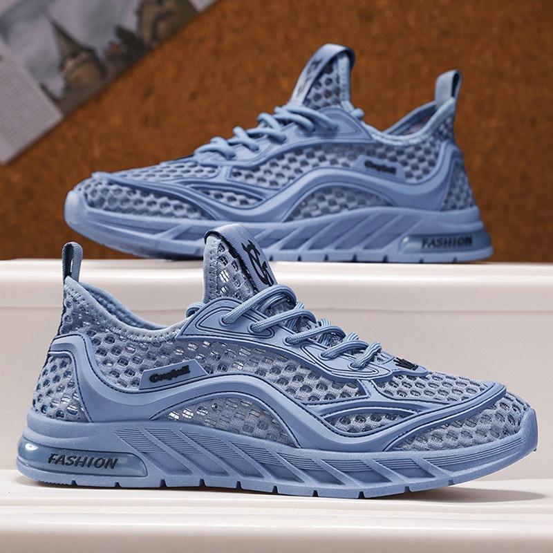 Quick-drying large mesh hollow shoes men's summer 2025 large hole men's shoes breathable mesh sports trendy shoes students