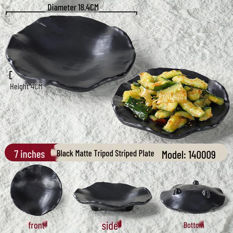 Plastic 7-inch Tripod Snack Plates - Set of 10