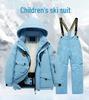 Children's Winter Ski Suit: Fleece-Lined, Waterproof, Windproof, One-Piece Ski Bib Pants for Boys and Girls
