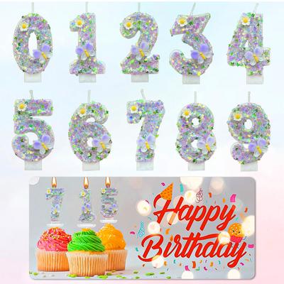 1PC Reusable Birthday Candle Set Food-Safe Plastic Material Custom Age Candles for Cakes Reusable 7.5x4cm