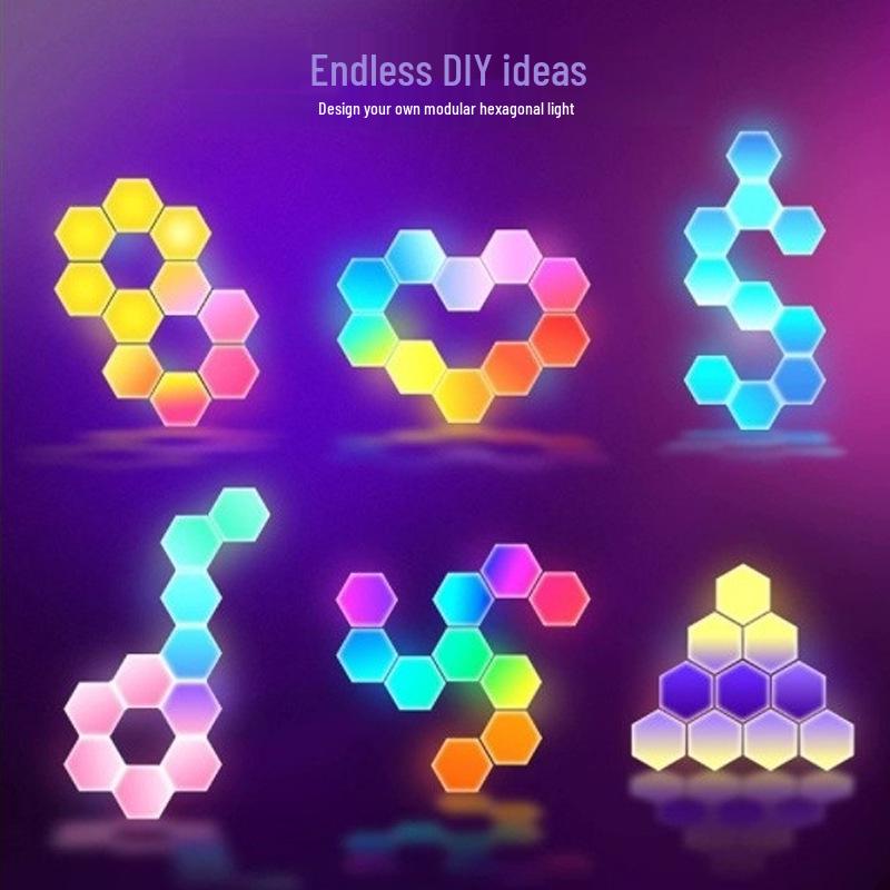 WiFi-Controlled RGB Hexagonal E-Sports Ambient Light with Sound Pickup