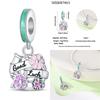 copper Classic Purple Retro Heart Shape Lotus Angel Pattern Charm Bead Charms Bead Charms Compatible With Necklaces Bracelets Pendant Do It Yourself J