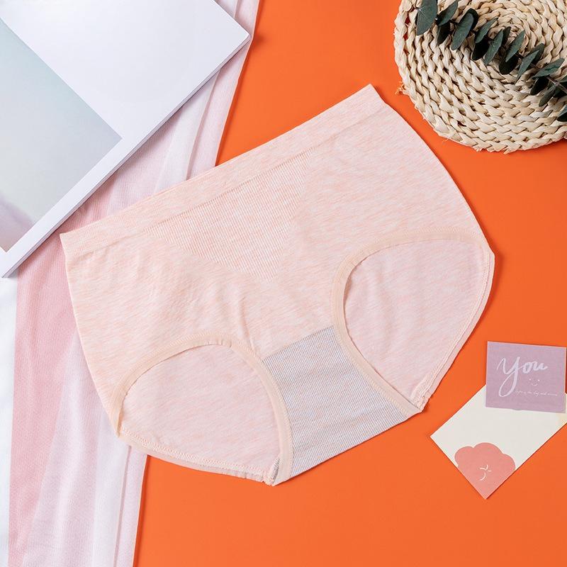 Ladies Spring and Summer Thin Stripe Naked Sense Without A Trace Pack Hip Abdominal Waist Triangle Briefs