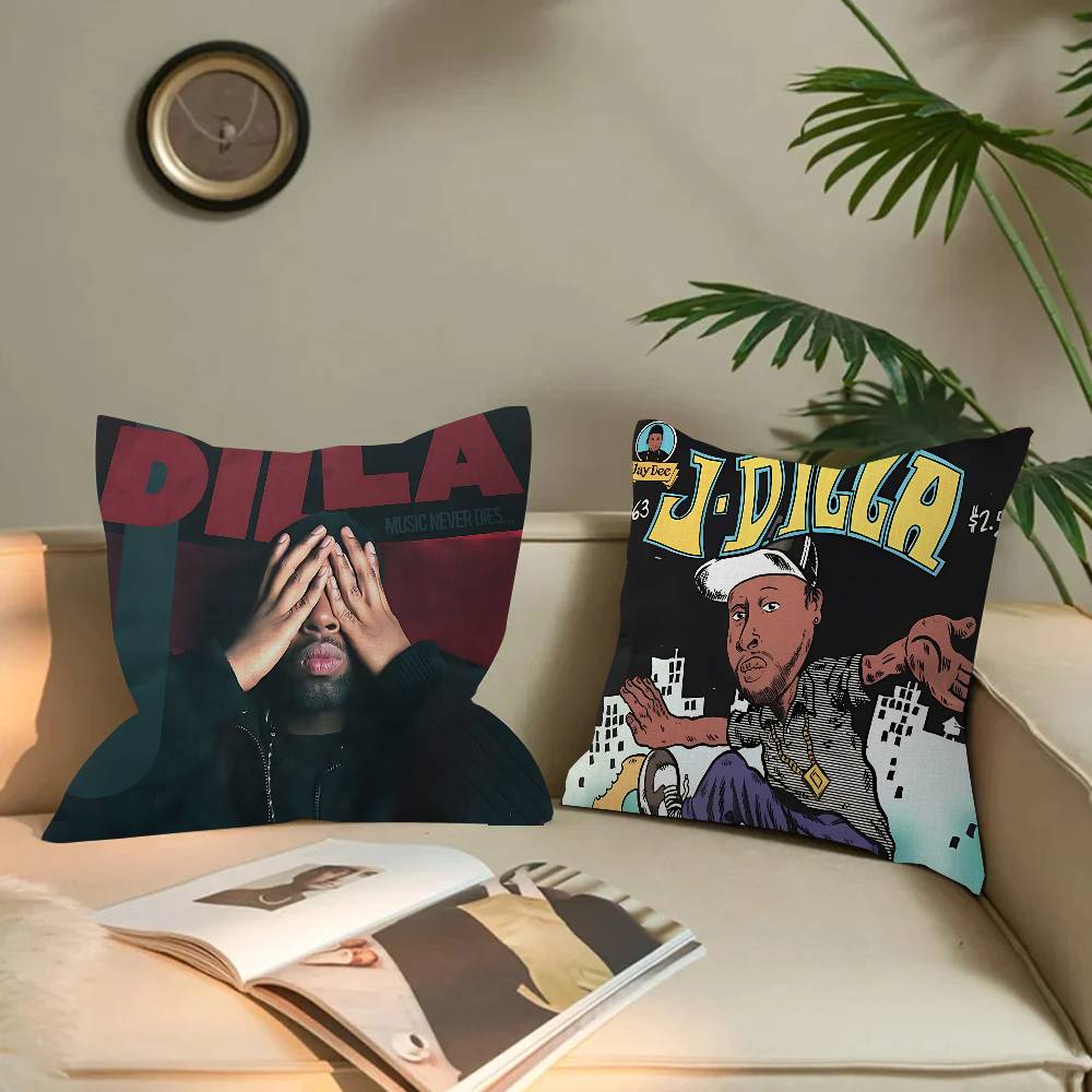 J-J D-Dilla Decorative Room Aesthetics Pillow Case Home Decor Bedroom Sofa Bed Couch Pillow Cover 45X45