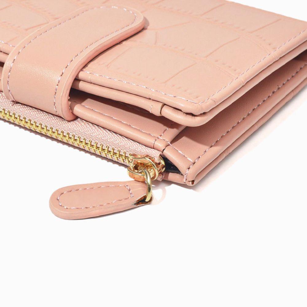 Korean Style Short Wallet Alligator Pattern Women's Wallet Ins Double Fold Wallet  Girl