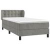 Maison Exclusive - Rete a doghe per letto e materasso Grigio chiaro 80x200 cm Velluto