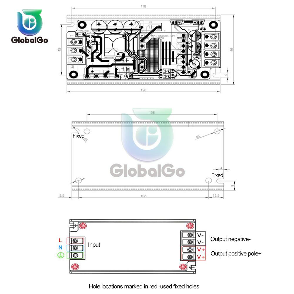 AC 220V 200W Aktive PFC Digitale Verstärker Schaltnetzteil Platine 12V 19V 24V 48V DC Spannungsregler Leistungsmodul