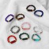 4mm Beads Rings For Women Men Trendy Cuboid Beaded Rings Chakra Healing Quartzs Finger Rings Handmade Hit Rings Jewelry Party
