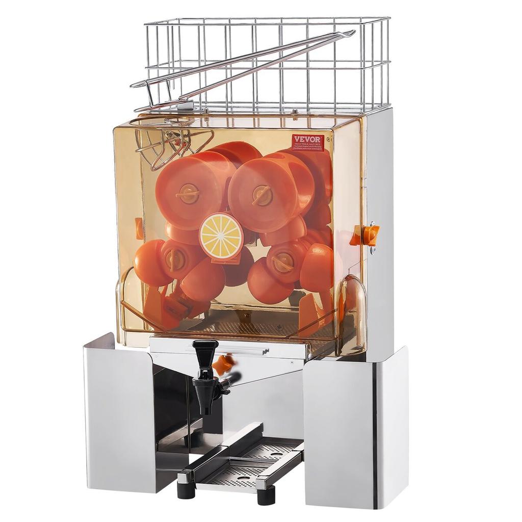 Commercial Orange Juicer Machine 120W Juice Squeezer Extractor Water Tap