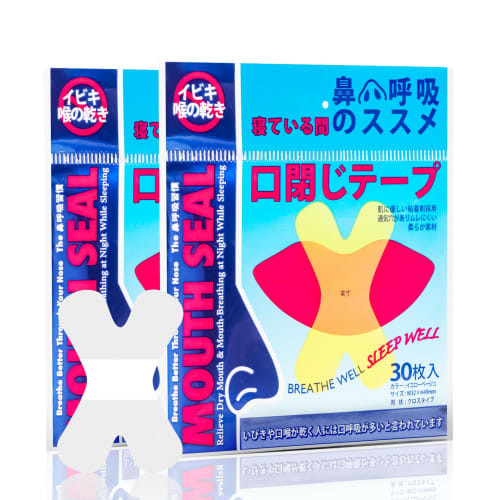 

Crahoulike Mouth Closure Tape (Non-Adhesive Area) 60 Sheets, Anti-Breathing Tape, Anti-Snoring Device, Reduces Mouth Breathing and Improves Nighttime