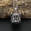 One-eyed Warrior Head One-eyed Warrior Head Pendant Men's Retro Titanium Steel Necklace