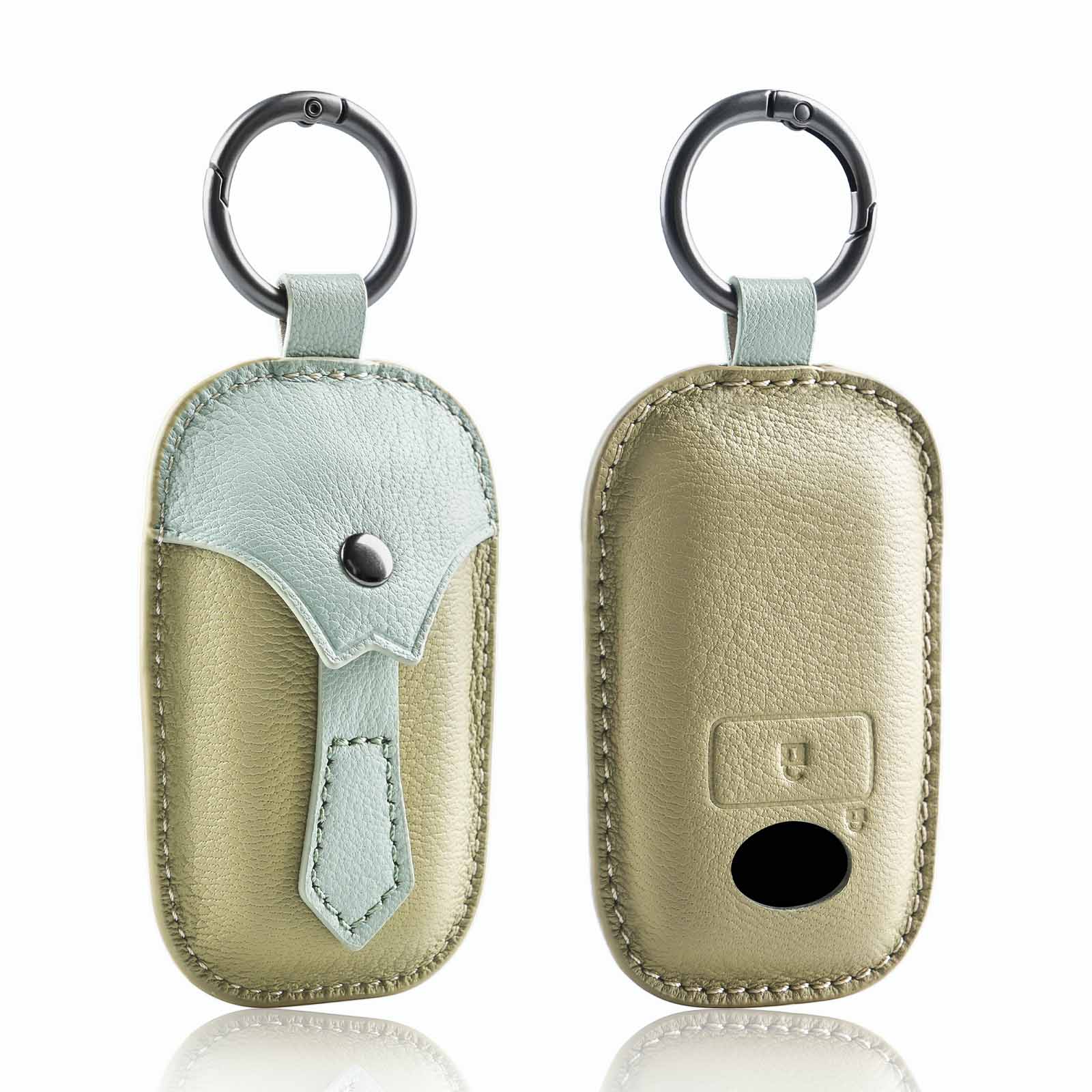 Leather For Toyota Perodua Malaysia Car Key Protector Car Key Fob Key Fob Protector 2 Buttons Smart Remote Car Key Case Cover зелёный