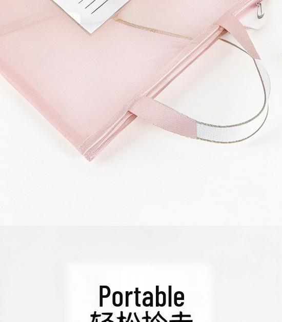 Popular L-Shaped Zippered File Bag - Student Organizer for Books and Papers