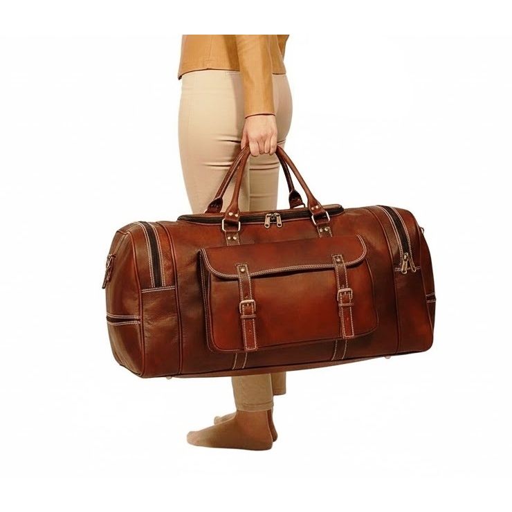 Herrentasche, Leder, Reisetasche, Gepäck, Fitnessstudio, Vintage, echt, Wochenende, Übernachtung, neu