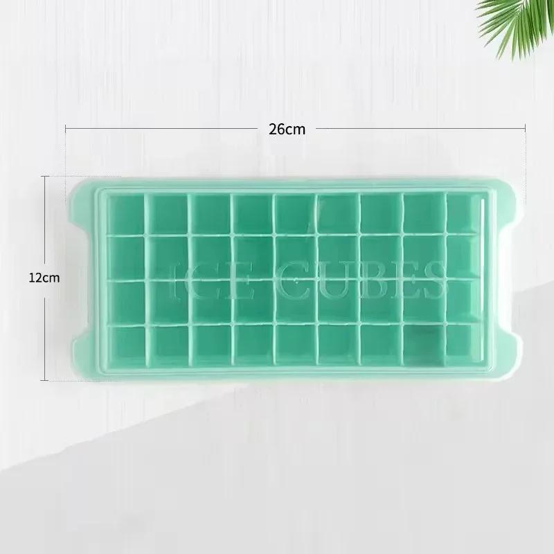 1-4PCS Silicone Ice Compartment Ice Cube Molds Easy Release Square Ice Mold for Whiskey Ice Ball Maker Kitchen Supplies
