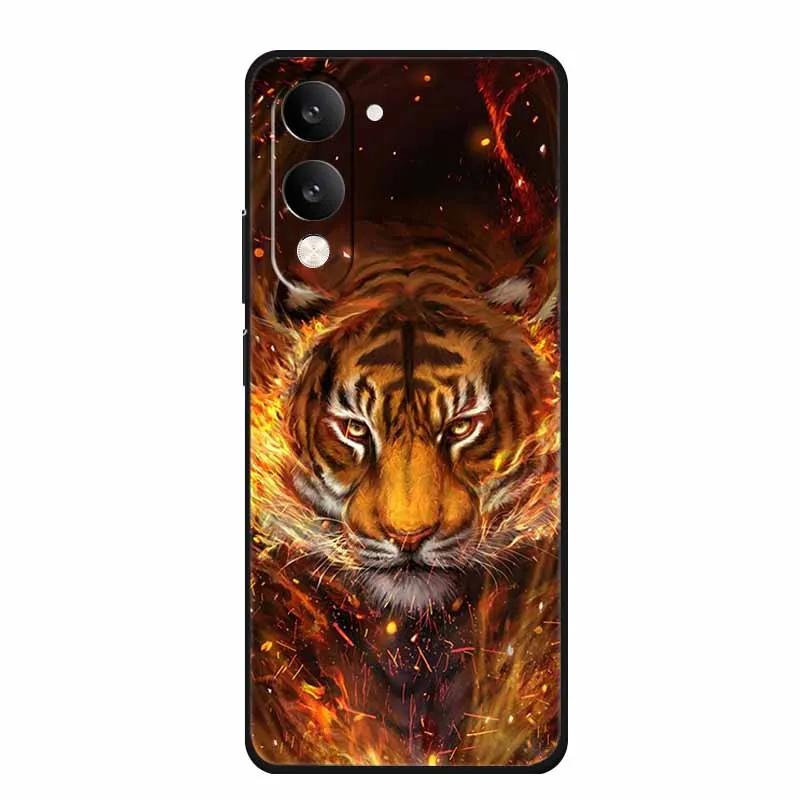 Phone Case For Vivo T4 Lite 5G Soft Silicone Cover Black TPU Cases For Vivo T 4Lite T 4 Lite Funda Back Protective Para Bumper