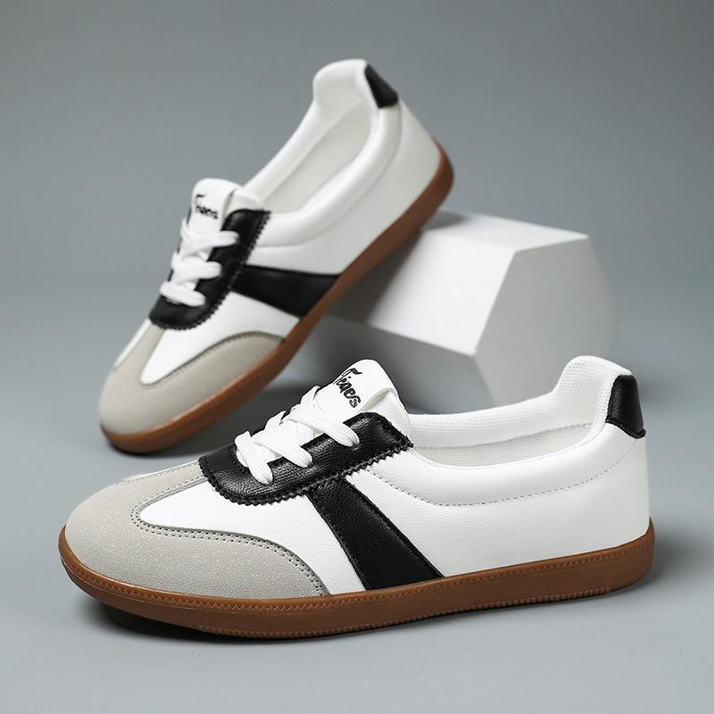 Women's Retro Casual Sneakers PU Leather Non-slip Sports Shoes Soft Sole Non-slip Footwear for Walking Traveling