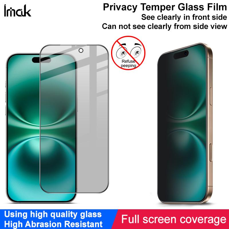 Pentru iPhone 17 Pro Max Sticlă Air IMAK Confidențialitate Sticlă Temperată Folie Acoperire Ecran Complet