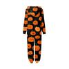 Halloween Print Family Matching Hooded Long Sleeved Zippered Jumpsuit Set