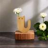 2pcs Cartoon Cat U-shaped Refrigerator Sticker Magnetic Flower Holder  Hydroponic Green Plant