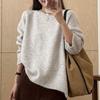 Navava Daily Solid Round Neck Long Sleeve Knit Sweater Nk2508