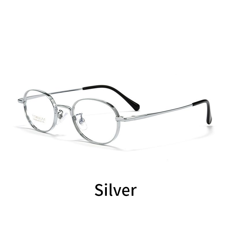 

Модные круглые очки с широкой оправой на заказ по рецепту для мужчин и женщин, с защитой от синего света, фотохромные, для близорукости, оптические очки S408P Single Version&1.56&None серебряный