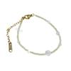 Elegant Green Zircon & Rhodonite Pearl Bracelet for Women - Fresh, Sweet, and Versatile Beaded Design
