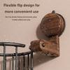 Retro Suction Cup Walnut Toilet And Bathroom Storage Rack No Punching Toilet Tissue Basket Bathroom Waterproof Storage Rack