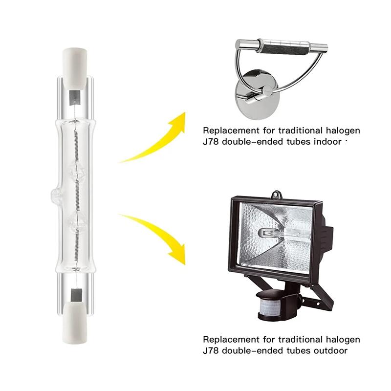 Lampe 70-1000W doppelseitige lineare R7S-Halogenlampe Ac220-240V Haushaltsdekor R7S-Halogenlampe