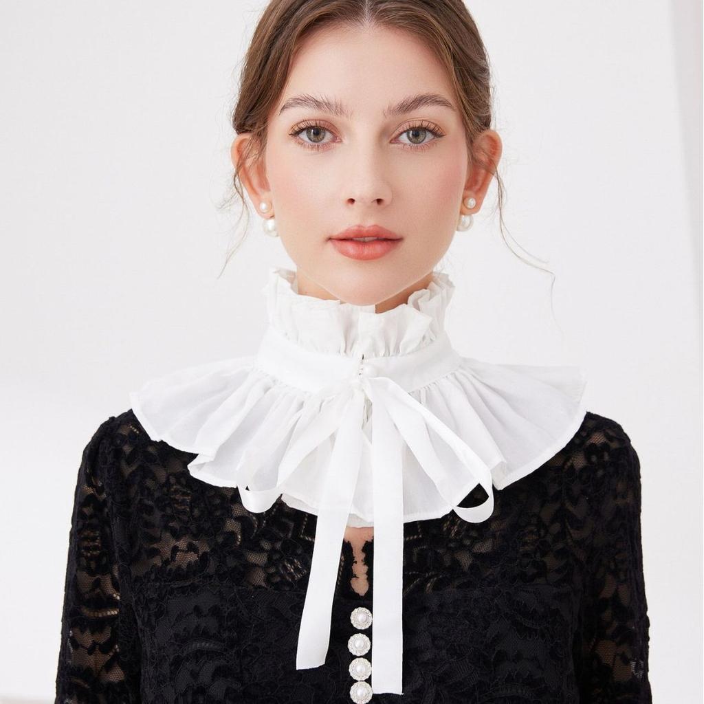 Perfect Match Fashion Lapel Fake Collar Girls Vintage Detachable Shirt False Collar For Women Blouse Sweater Lapel Top Neckwear Ties