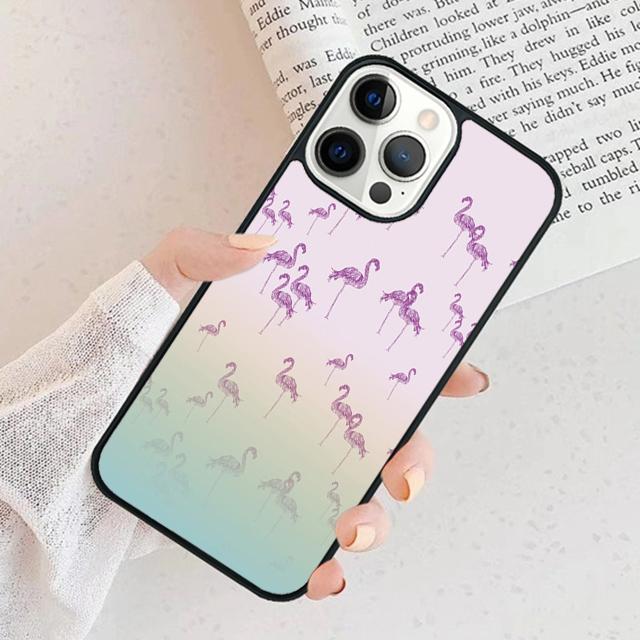 Flamingo Phone Case For iPhone 17 Air 15 16 Cover  11 13 14 Pro Max 12 Plus Max Fundas