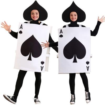 Pánské a dámské cosplay kostýmy hrací karty overaly party kostýmy vtipné kostýmy na hraní rolí