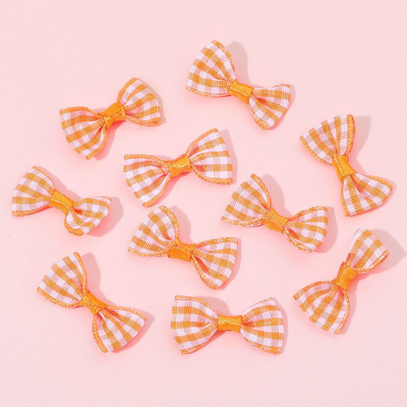 

Набор репсовой ленты в клетку ручной работы для заколок, повязок на голову и кукольных аксессуаров 3×1.5 cm