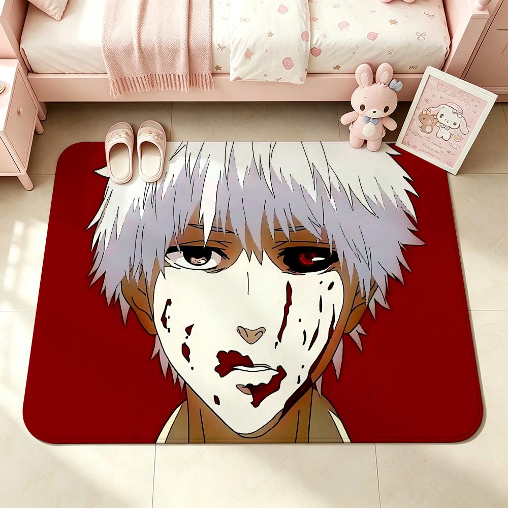 Anime-Tokyo GhoulS Floor Mat Bedroom Carpet, Bathroom Foot Mat, Doormat, Non-Slip Absorbent Multi-Use