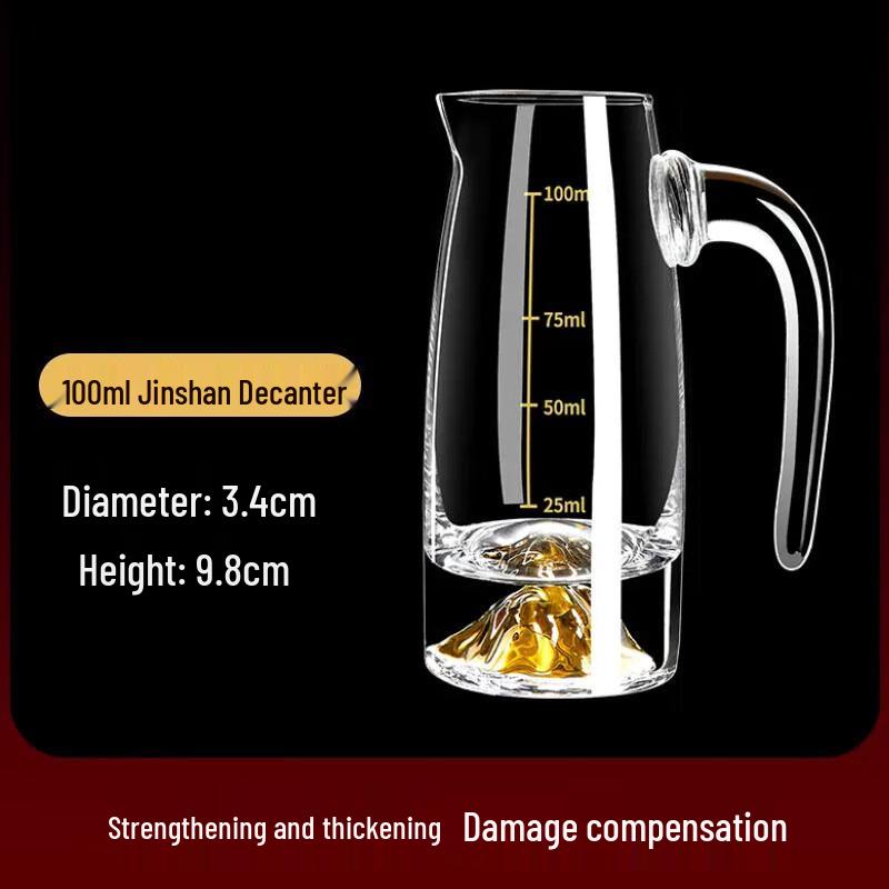 Tinle Gold Foil Crystal Glass Baijiu Decanter Set