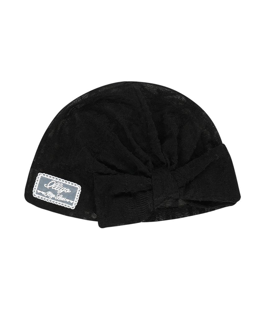 ILLIGO Bow Lace Beanie Black