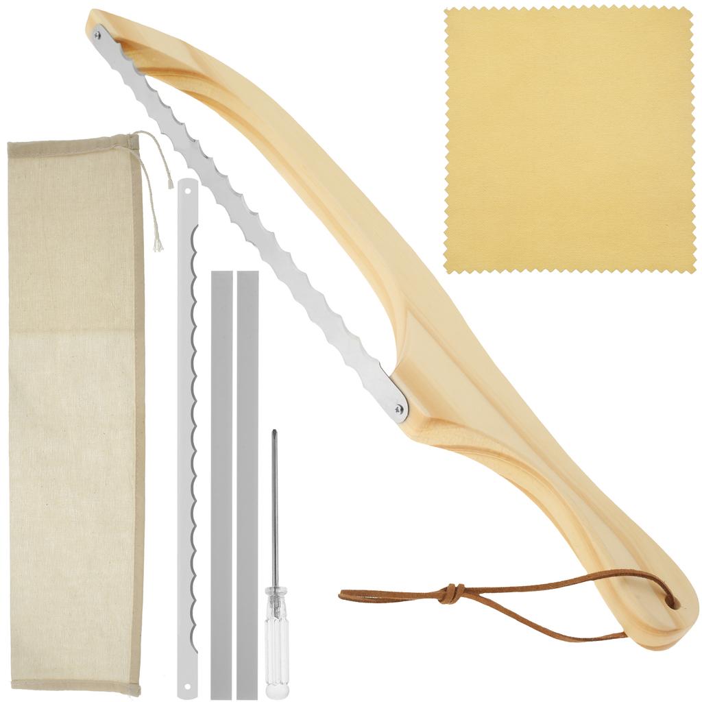 Drewniane narzędzie do krojenia chleba z łukiem Ząbkowane narzędzie do krojenia bajgli Przenośne narzędzie do krojenia chleba na zakwasie Narzędzie do krojenia chleba w kuchni Narzędzie do pieczenia ciasta