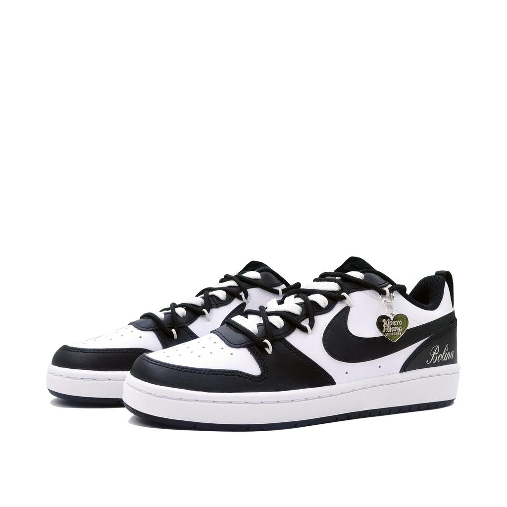 Nike Court Borough Whale Heart, Ink Star Leather Non Slip And Waterproof Abrasion Resistant Low Top Skateboard Shoes GS BQ5448-115(Team271-)