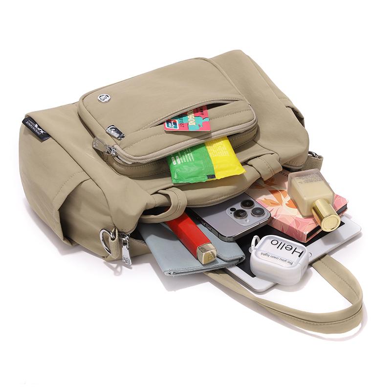 Solid Color Large Capacity Shoulder Bag Women's Tote Bag