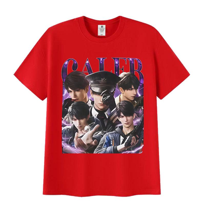 

Футболки с принтом Girl Dinner Love and Deepspace Caleb Мужские Женские Летние Хлопковые Футболки с Круглым Вырезом Ретро Оверсайз Футболка с Коротким Рукавом S