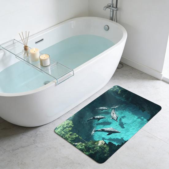 Dywan 3D z wizualną dziurą, iluzja optyczna, mata podłogowa, antypoślizgowa, chłonna mata łazienkowa, realistyczna głębia