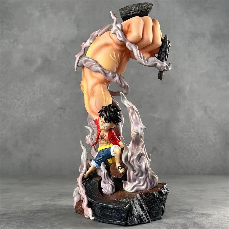 One Piece Luffy 32Cm Action Figure Third Gear Giant Fist Pose Anime Model Statue Collectible Desktop Decoration Toy