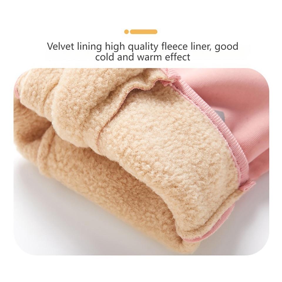 GTUBIKE Children Gloves Warm Cycling Winter Skiing Autumn Kids Reflective Non-Slip Boys Girls Water-Repellent Fleece Gloves